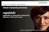 Presenting our Cloud solution "rapidAID" on Microsoft's Virtualization Day