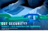 WordPress Security Strategy for WordPress.org (condensed version)