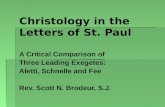 Christology In The Letters Of St. Paul