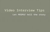 Video interview tips