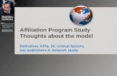 Affiliation Program Study: definition, KPIs, 5C critical factors for affiliates, top publishers & networks