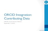 ORCID Integration: Contributing Data