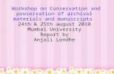 Conservation and_preservation of archival materials and manuscrip
