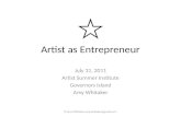 Artist as Entrepreneur