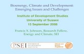 Seminar: Francis Johnson on Biofuels, Climate and Development