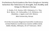 Preliminary participatory on-farm sorghum variety selection for tolerance to drought, soil acidity and striga in Western Kenya