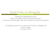 ICT sector Tariff Policy in Mongolia