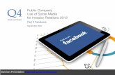 Q4 Research: Public Company Use of social media for IR - Part 2 Facebook