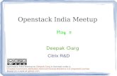 Openstack India May Meetup