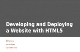 Developing and deploying a website with html5