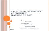 Anaethetic management of obstetric haemorrhage