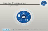 September 2011 investor presentation