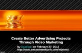 Create better advertising projects through video marketing