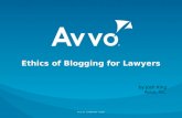 Avvo Webinar: Ethics of Blogging for Lawyers