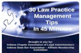 30 Law Practice Management Tips