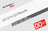 Lenovo Q3 2013 earnings presentation