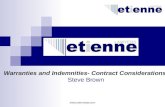 Contracts - Warranties And Indemnities  2011