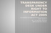22 transparency desk under right to information act 2225