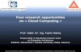 Karim Baïna (ENSIAS) Cloud research opportunities