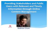 Providing Stakeholders and Public Users with Relevant and Timely Information through Online Content Management