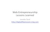 Web Entrepreneurship Lessons Learned