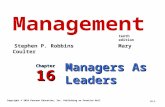Chapter 16 management (10 th edition) by robbins and coulter