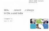 ILRHR 6600: "MNC: Talent Strategy in India and China" by Lingmin Li