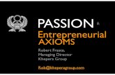 Passion & Entrepreneurial Axioms