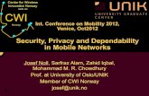 Security, Privacy and Dependability in Mobile Networks