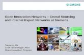 Open Innovation Networks - Crowd Sourcing and Internal Expert Networks at Siemens