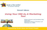 Nonprofits   using your 990 as a marketing tool