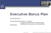 Executive Bonus Plan Mark Simon