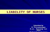 Liability of nurses  thirumurugan