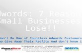 Adwords: 7 Reasons Small Businesses Lose $Thousands