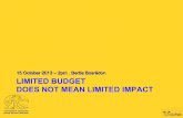 ICAWC 2013 - Limited Budget Does not Mean Limited Impact - Bertie Bosredon
