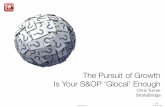 The Pursuit of Growth: Is Your Sales and Operations Planning (S&OP) "Glocal" Enough? [Part 2]