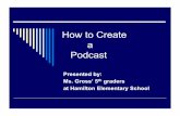 How to create podcast window-audio