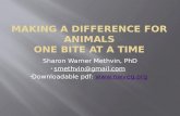 Making A Difference For Animals One Bite at a Time