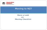 Check list before moving to New Zealand