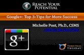 Top 3 tips for google+