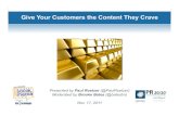 Give Your Customers the Content They Crave
