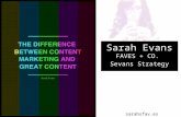 The Difference Between Content Marketing and Great Content - Sarah Evans (Social Fresh WEST 2013)