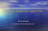 Internet marketing simplified! Dirk Wilson