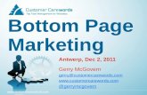 Gerry McGovern: Bottom Page Marketing