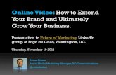 Online Video: Extend the Reach of Your Brand and Ultimately Grow Your Business