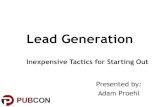 Lead Generation: Inexpensive Tactics