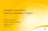 Analytics Deep Dive: 4 step framework for sharing actionable insights