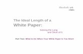 Ideal Length of the White Paper: Part 2: What to Do When Your White Paper Is Too Short