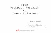 From Prospect Research to Donor Relations