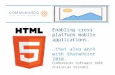 Mobile applications for SharePoint using HTML5